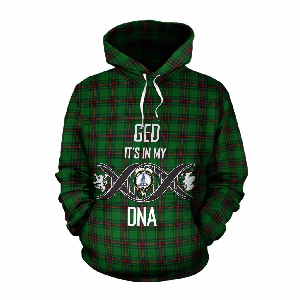 Tartan Vibes Clothing Ged Tartan Cotton Hoodie with Family Crest DNA In Me Style