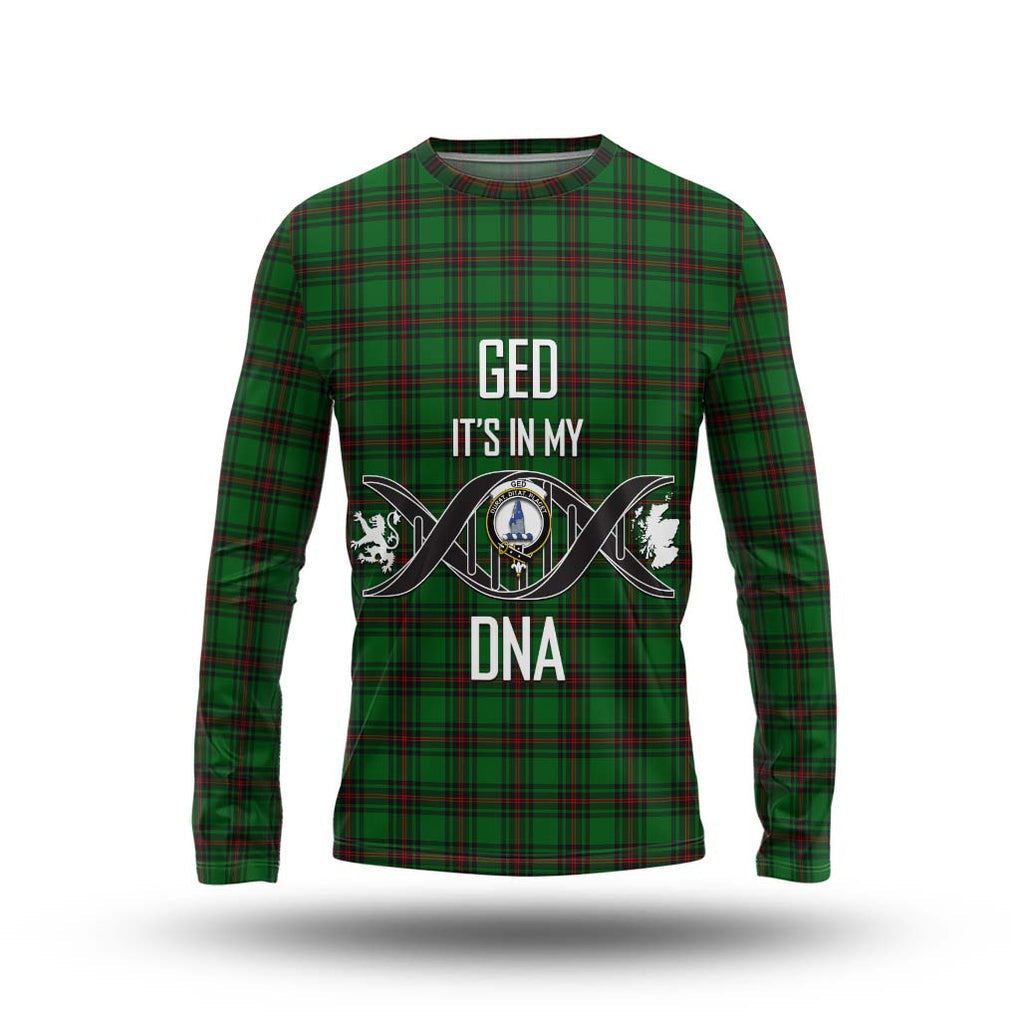 Ged Tartan Long Sleeve T-Shirt with Family Crest DNA In Me Style Unisex - Tartanvibesclothing Shop