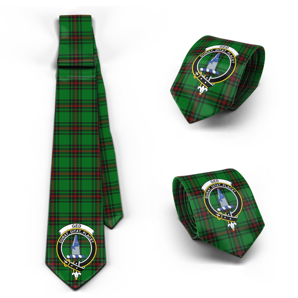 Ged Tartan Classic Necktie with Family Crest Necktie One Size - Tartan Vibes Clothing