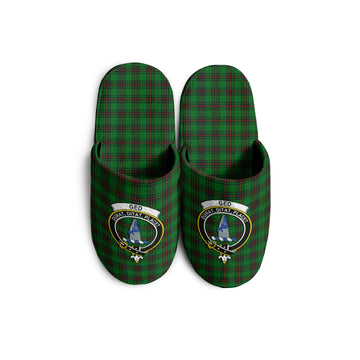 Ged Tartan Home Slippers with Family Crest