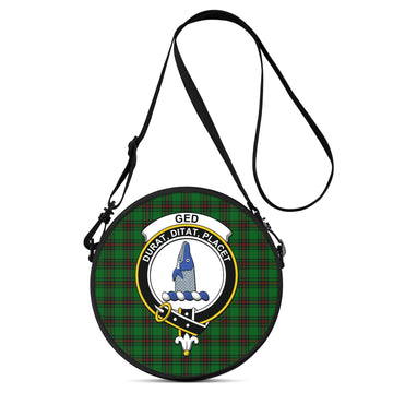 Ged Tartan Round Satchel Bags with Family Crest
