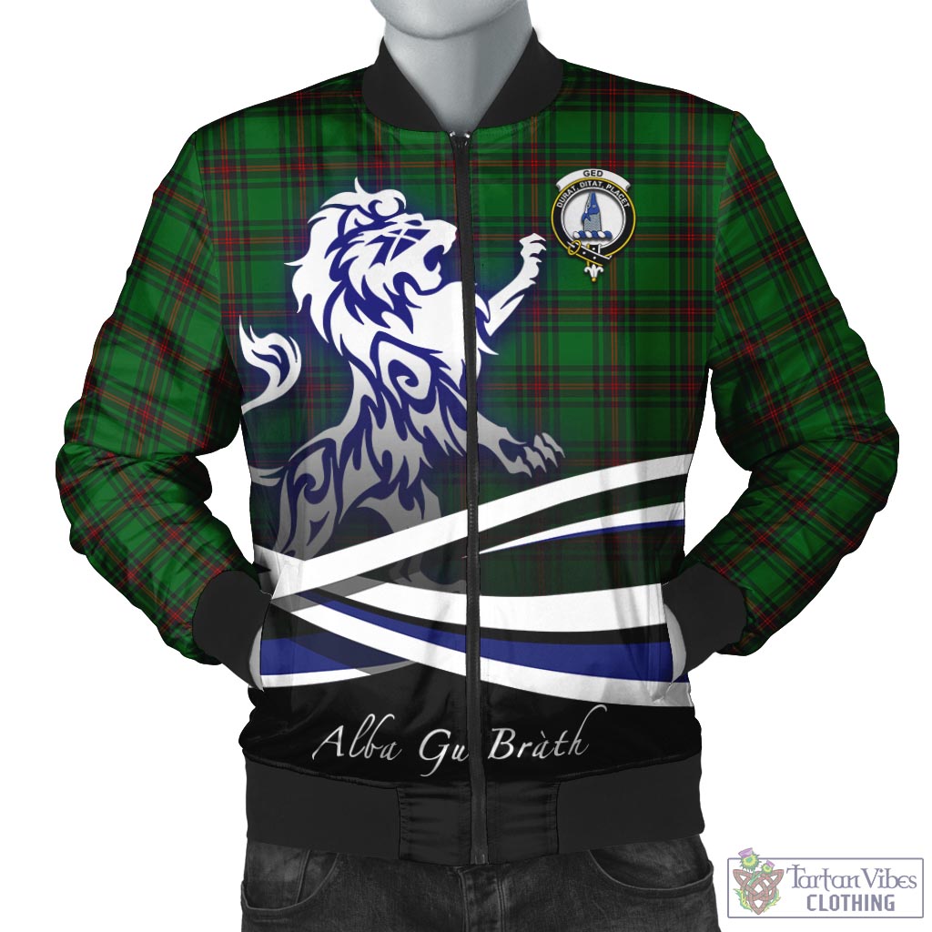 Tartan Vibes Clothing Ged Tartan Bomber Jacket with Alba Gu Brath Regal Lion Emblem