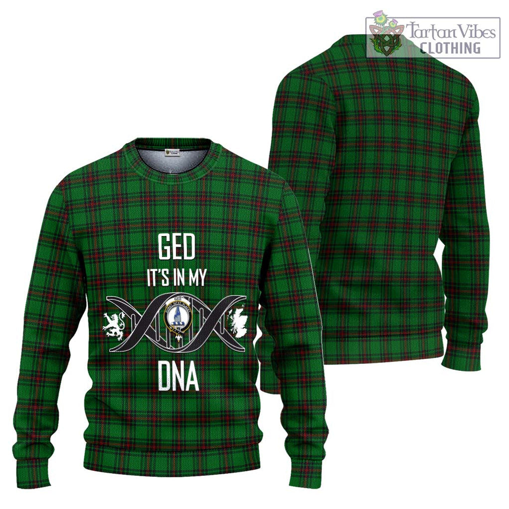 Ged Tartan Knitted Sweater with Family Crest DNA In Me Style Unisex - Tartanvibesclothing Shop