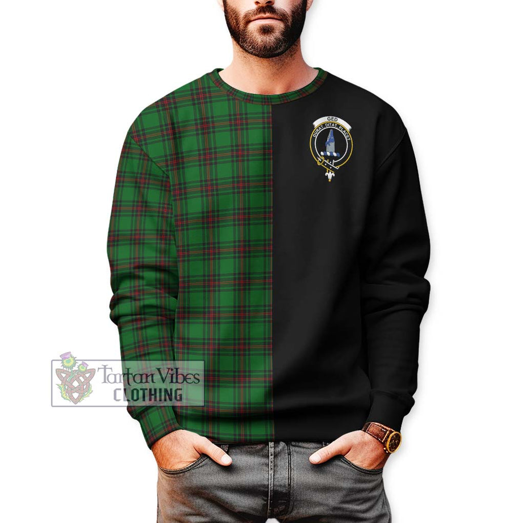 Ged Tartan Sweatshirt with Family Crest and Half Of Me Style Unisex - Tartanvibesclothing Shop