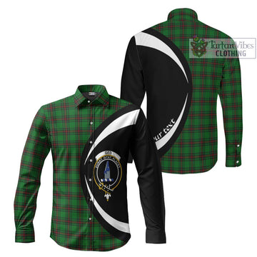 Ged Tartan Long Sleeve Button Up with Family Crest Circle Style