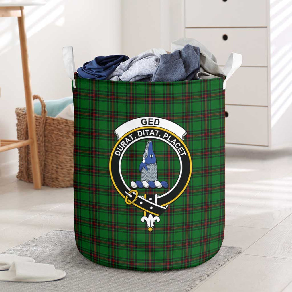 Ged Tartan Laundry Basket with Family Crest One Size - Tartanvibesclothing Shop