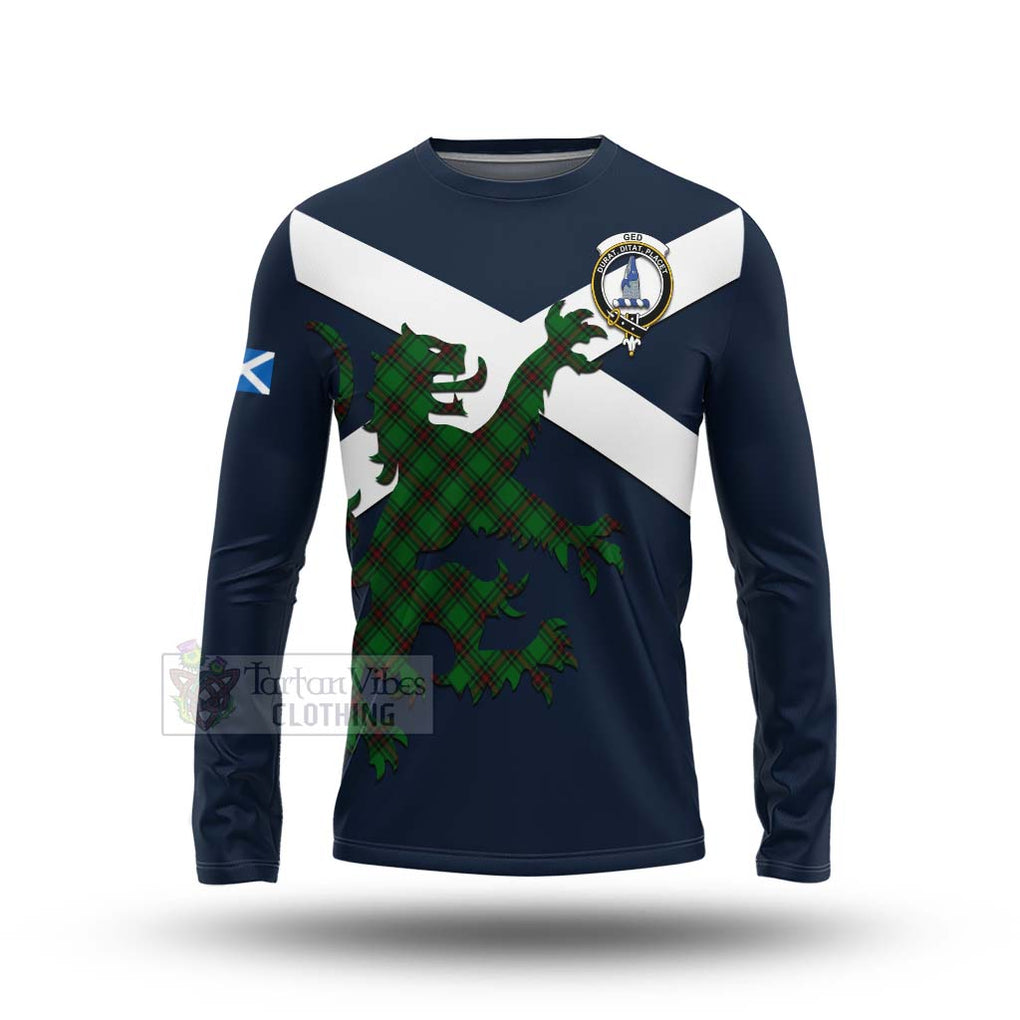 Tartan Vibes Clothing Ged Tartan Lion Rampant Long Sleeve T-Shirt – Proudly Display Your Heritage with Alba Gu Brath and Clan Name