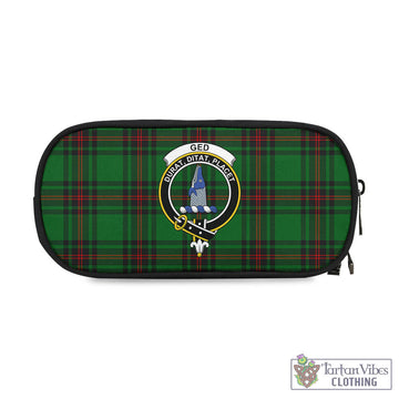 Ged Tartan Pen and Pencil Case with Family Crest