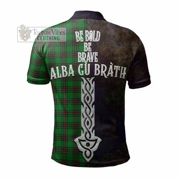 Ged Tartan Family Crest Polo Shirt Alba Gu Brath Be Brave Lion Ancient Style - Tartan Vibes Clothing