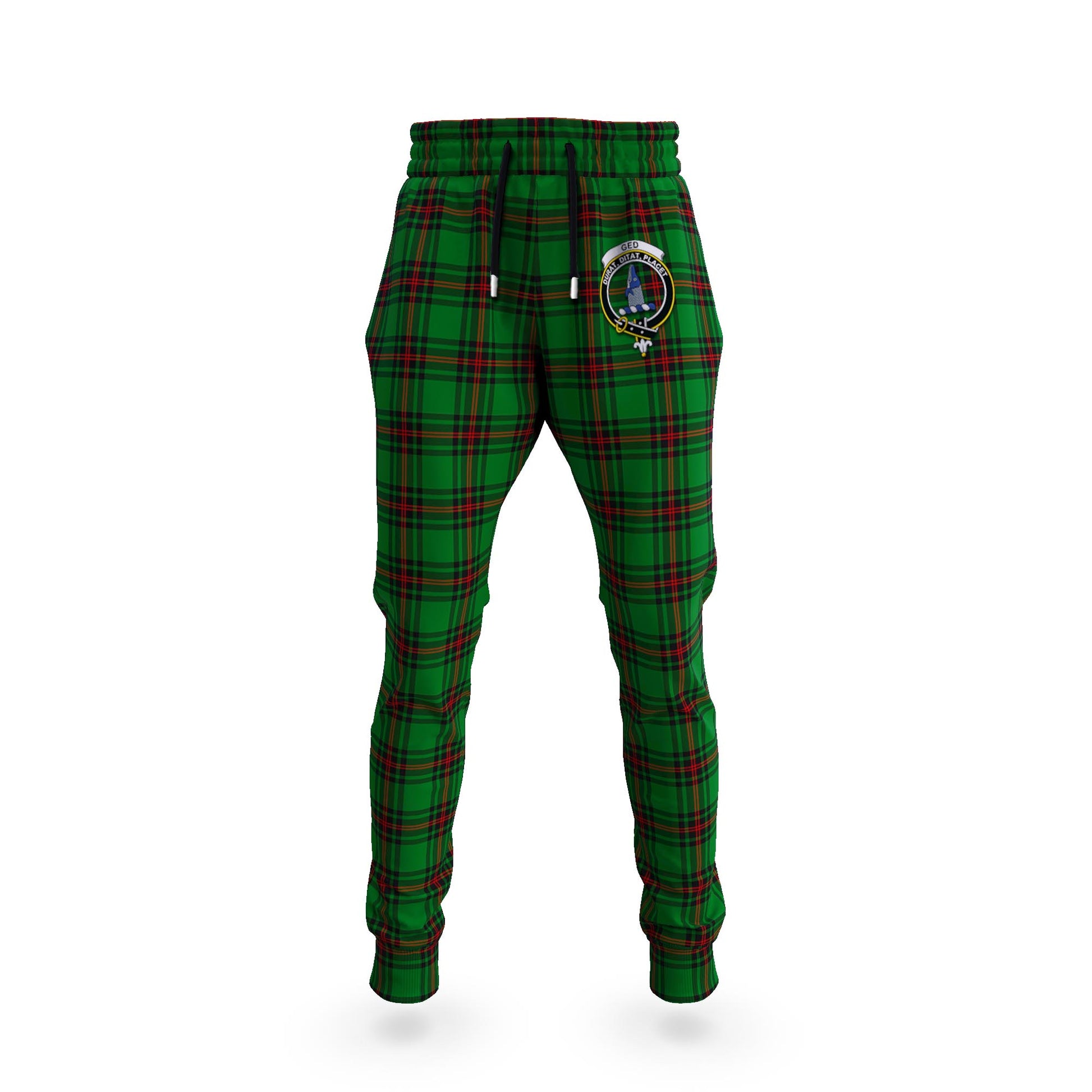 Ged Tartan Joggers Pants with Family Crest 5XL - Tartan Vibes Clothing