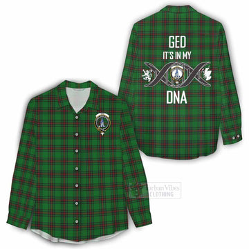 Ged Tartan Women's Casual Shirt with Family Crest DNA In Me Style