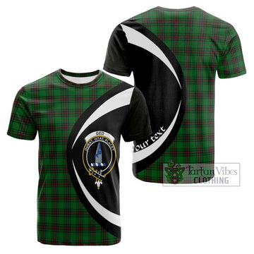 Ged Tartan Cotton T-shirt with Family Crest Circle Style