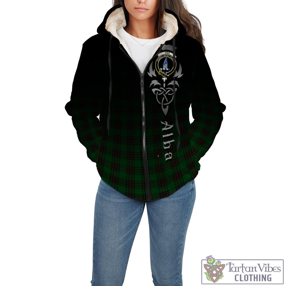 Tartan Vibes Clothing Ged Tartan Sherpa Hoodie Featuring Alba Gu Brath Family Crest Celtic Inspired