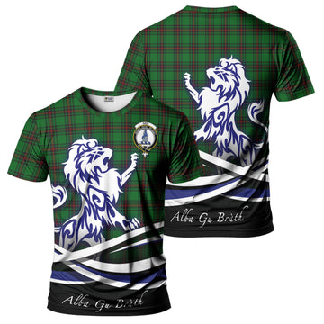 Ged Tartan T-Shirt with Alba Gu Brath Regal Lion Emblem - Tartan Vibes Clothing