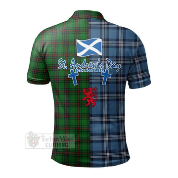 Ged Tartan Polo Shirt Happy St. Andrew's Day Half Tartan Style