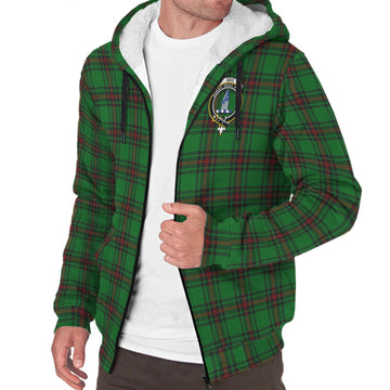 Ged Tartan Sherpa Hoodie with Family Crest - Tartan Vibes Clothing