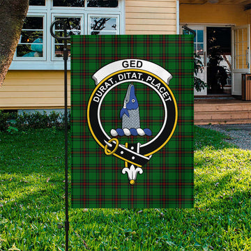 Ged Tartan Flag with Family Crest