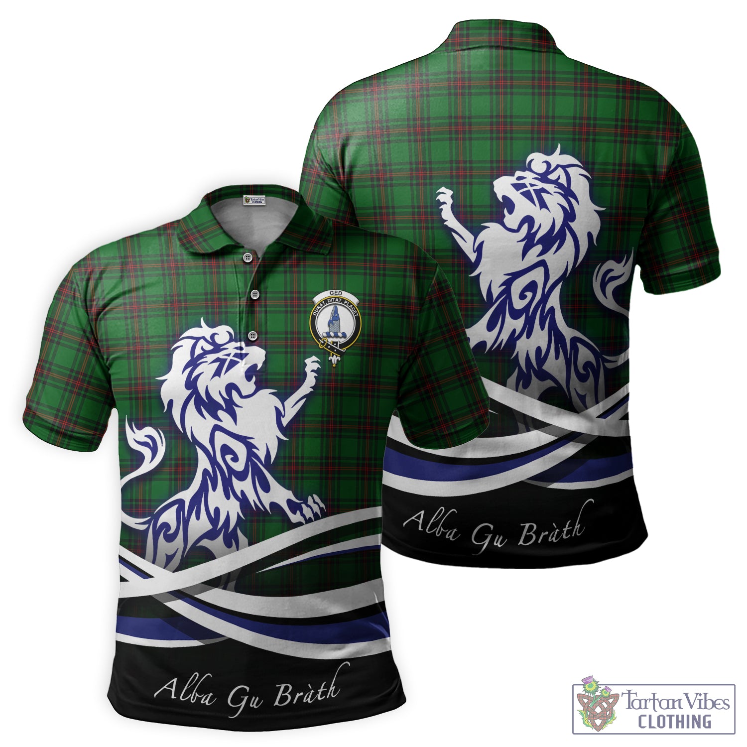 ged-tartan-polo-shirt-with-alba-gu-brath-regal-lion-emblem