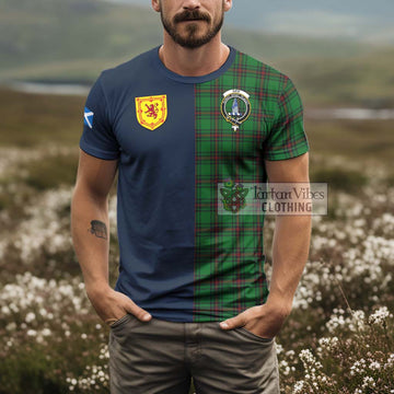 Ged Tartan T-Shirt Alba with Scottish Lion Royal Arm Half Style - Tartan Vibes Clothing