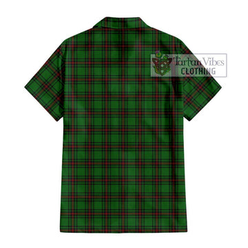 Ged Tartan Short Sleeve Button Shirt with Family Crest DNA In Me Style