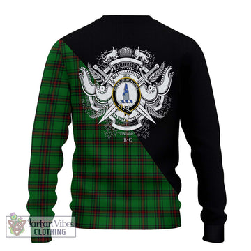 Ged Tartan Ugly Sweater with Family Crest and Military Logo Style