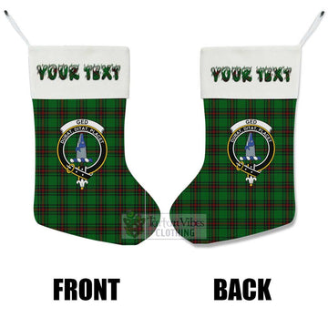 Ged Tartan Family Crest Christmas Stocking with Personalized Text