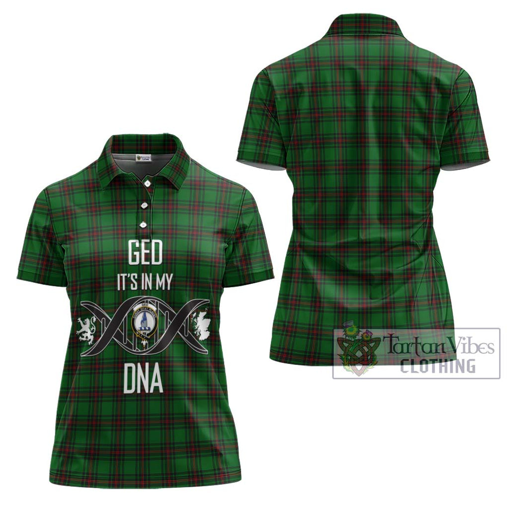 Ged Tartan Women's Polo Shirt with Family Crest DNA In Me Style - Tartanvibesclothing Shop