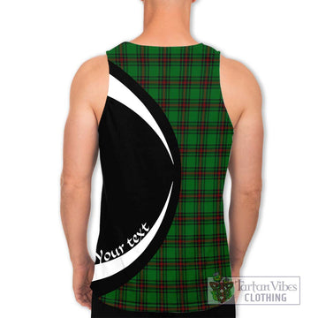 Ged Tartan Men's Tank Top with Family Crest Circle Style