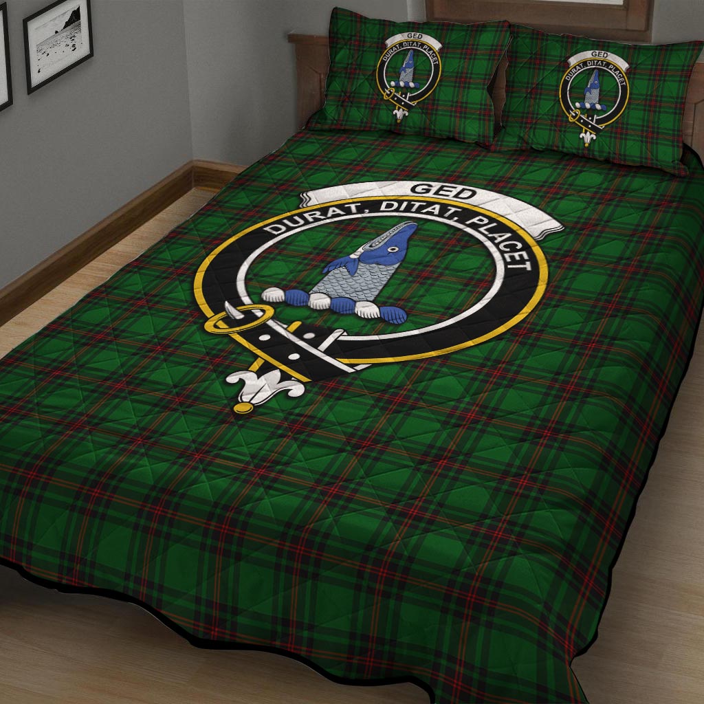 Ged Tartan Quilt Bed Set with Family Crest - Tartan Vibes Clothing