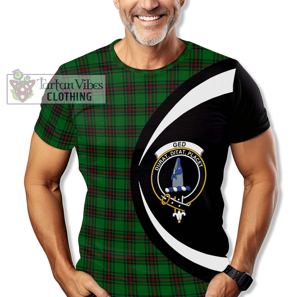 Tartan Vibes Clothing Ged Tartan T-Shirt with Family Crest Circle Style