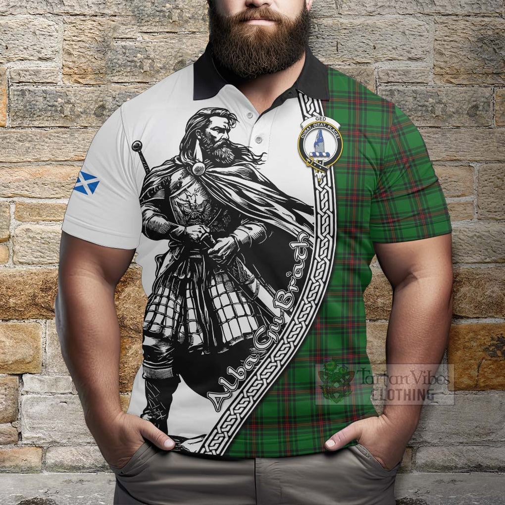 Tartan Vibes Clothing Ged Tartan Clan Crest Polo Shirt with Highlander Warrior Celtic Style