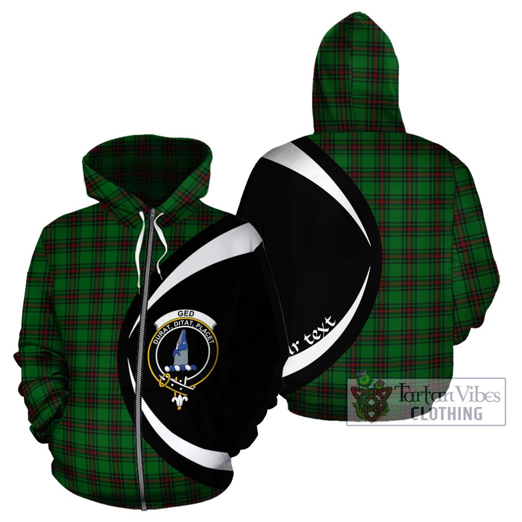 Tartan Vibes Clothing Ged Tartan Hoodie with Family Crest Circle Style