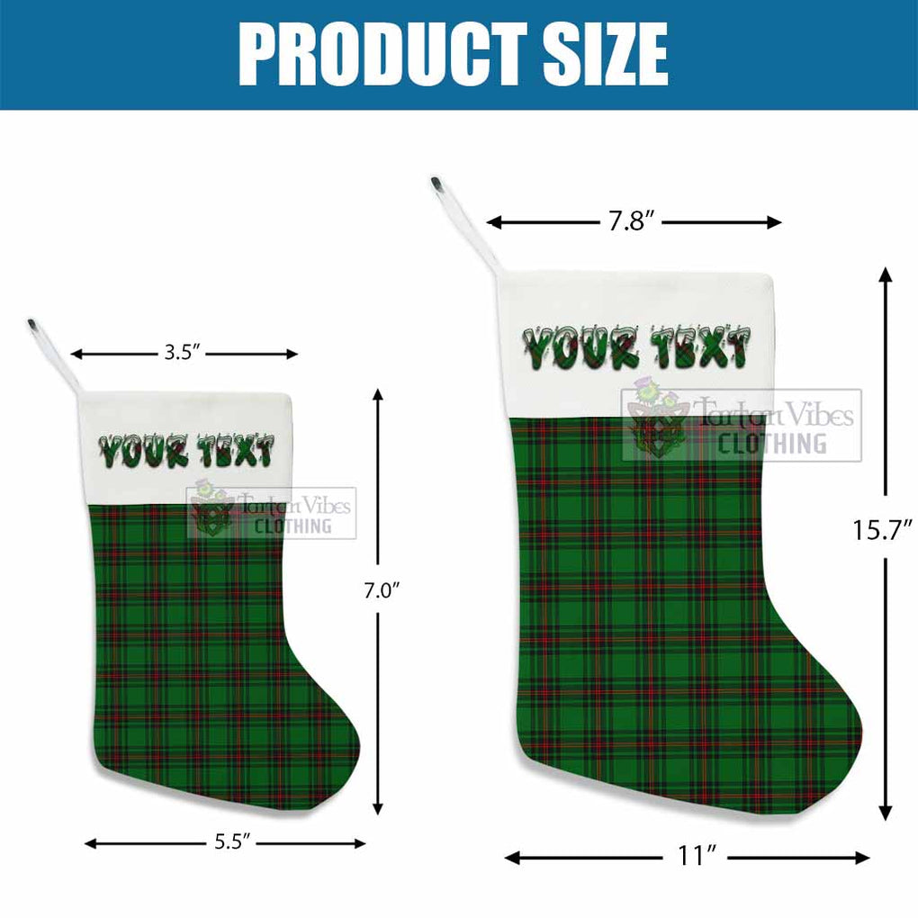 Tartan Vibes Clothing Ged Tartan Christmas Stocking with Personalized Text