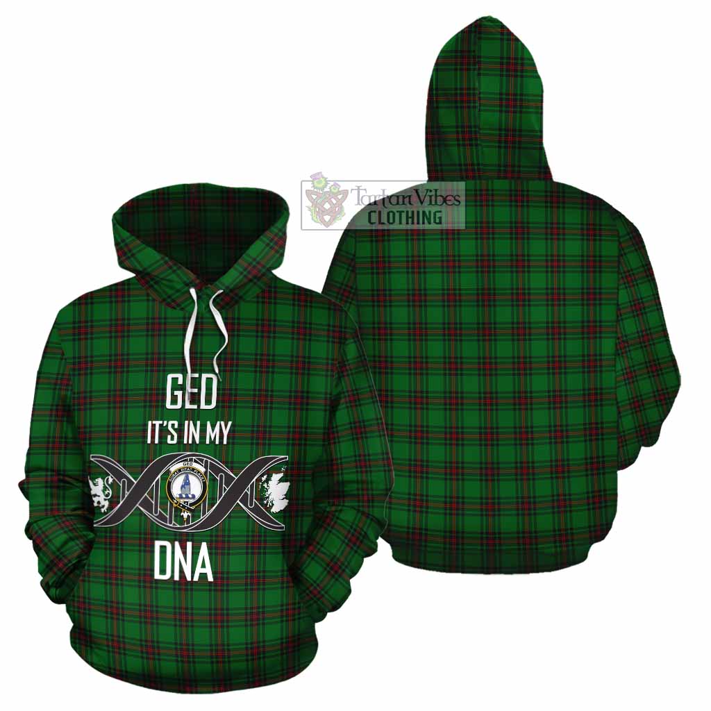 Tartan Vibes Clothing Ged Tartan Cotton Hoodie with Family Crest DNA In Me Style