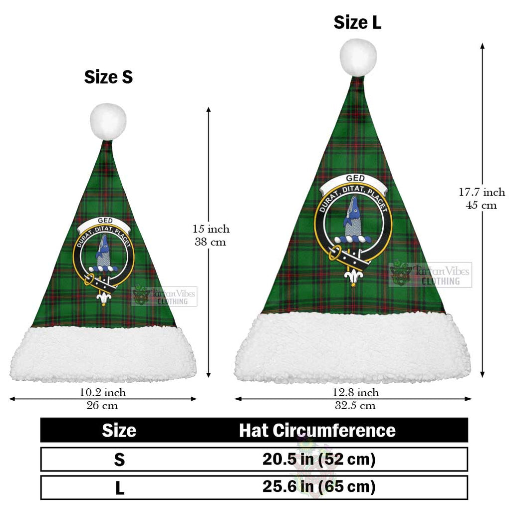 Tartan Vibes Clothing Ged Tartan Christmas Santa Hats with Family Crest