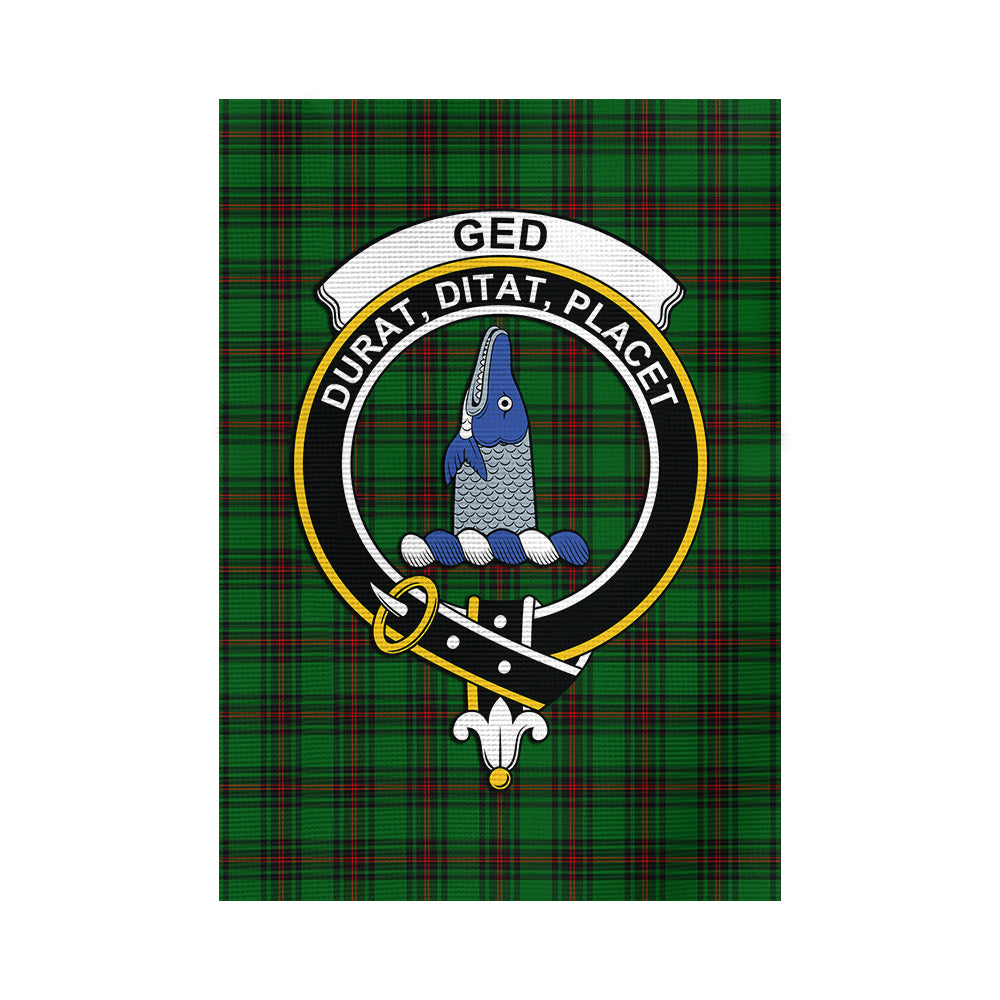 Ged Tartan Flag with Family Crest - Tartan Vibes Clothing