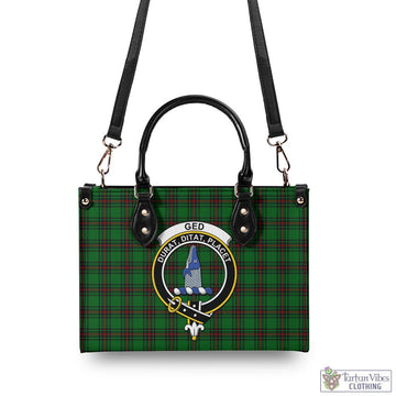 Ged Tartan Luxury Leather Handbags with Family Crest - Tartan Vibes Clothing