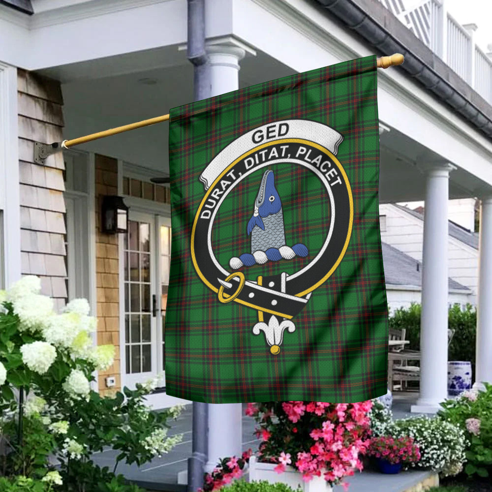 Ged Tartan Flag with Family Crest - Tartan Vibes Clothing