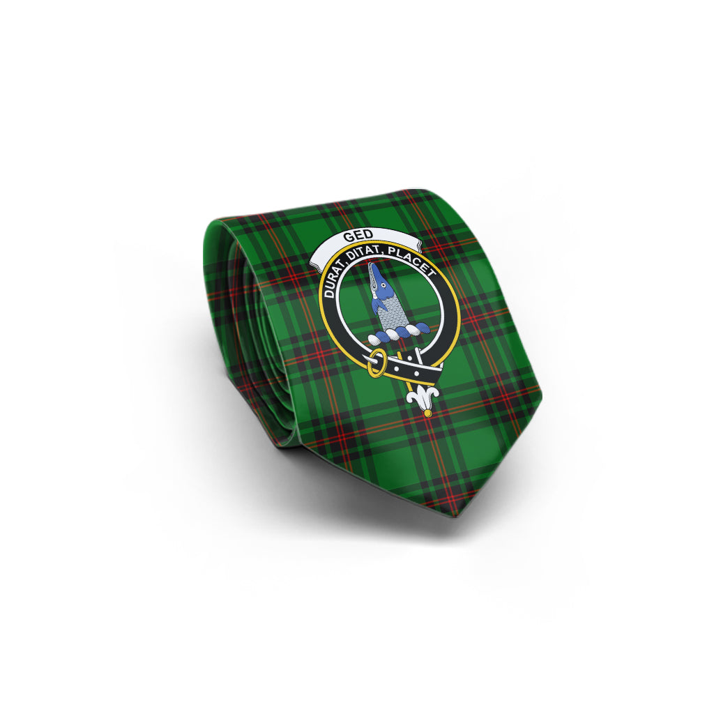 Ged Tartan Classic Necktie with Family Crest - Tartan Vibes Clothing