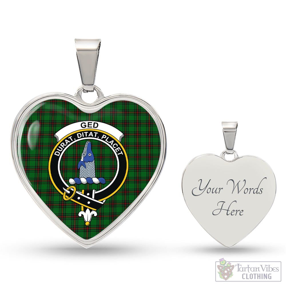 Tartan Vibes Clothing Ged Tartan Heart Necklace with Family Crest