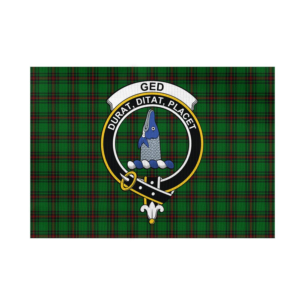 Ged Tartan Flag with Family Crest - Tartan Vibes Clothing