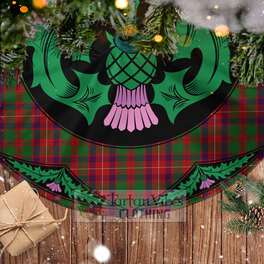 Tartan Vibes Clothing Geddes Tartan Christmas Tree Skirt Scottish Thistle Style