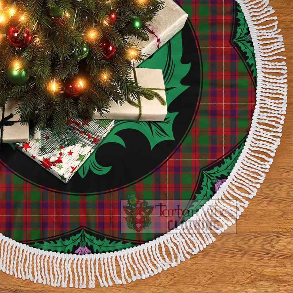 Tartan Vibes Clothing Geddes Tartan Christmas Tree Skirt Scottish Thistle Style