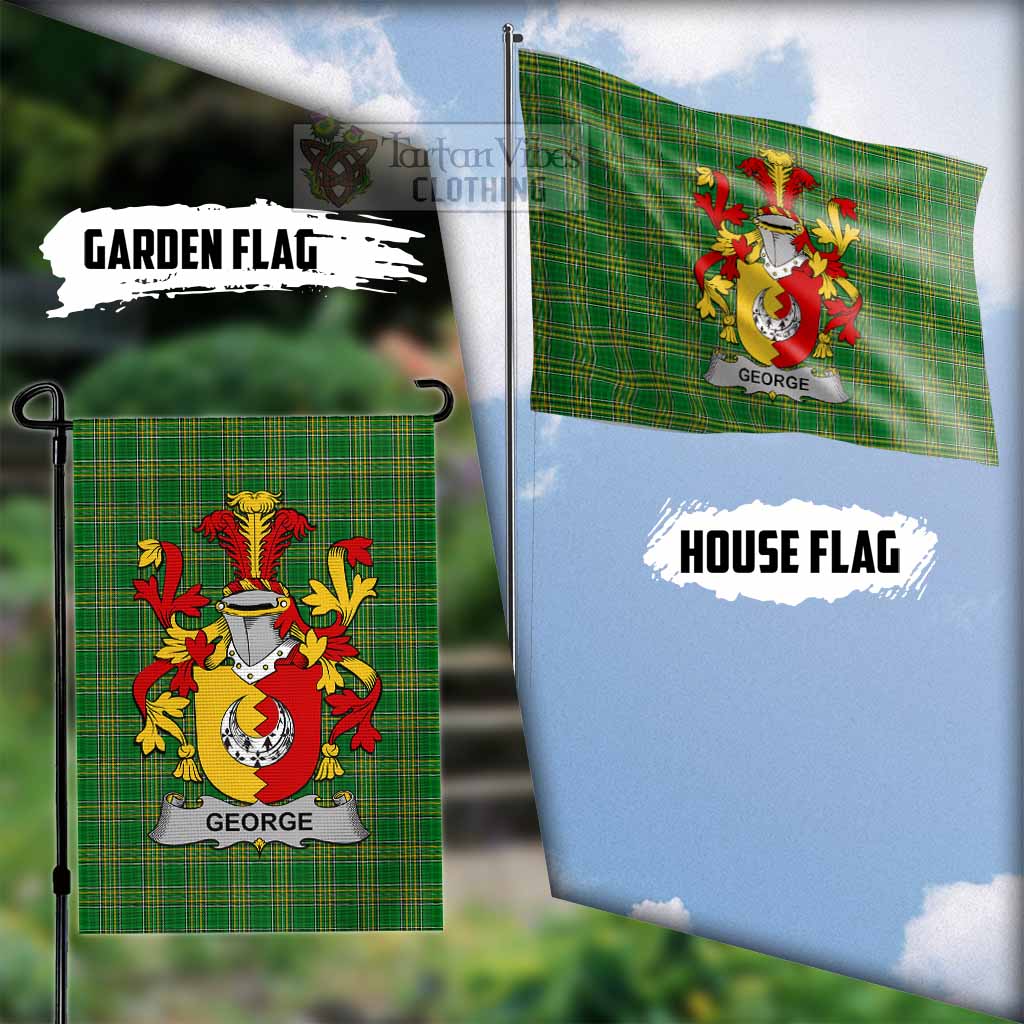 Tartan Vibes Clothing George Irish Clan Flag with Coat of Arms