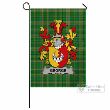 George Irish Clan Tartan Flag with Coat of Arms