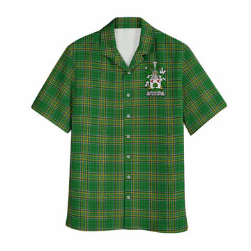 Geraghty Irish Clan Tartan Hawaiian Shirt with Coat of Arms Kid - Tartan Vibes Clothing