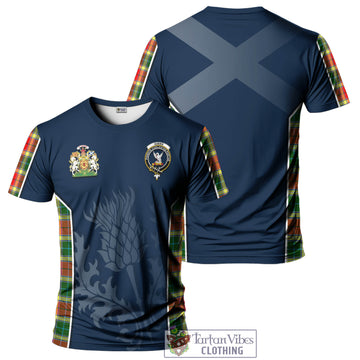 Gibbs Tartan T-Shirt with Family Crest and Scottish Thistle Vibes Sport Style