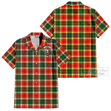 Gibbs Tartan Cotton Hawaiian Shirt with Family Crest