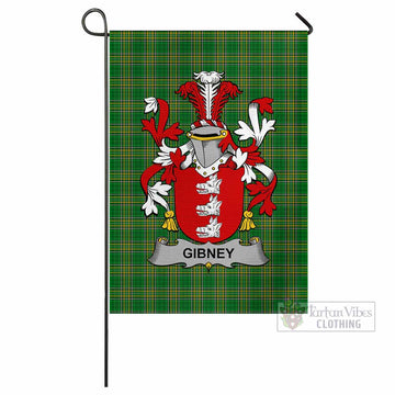 Gibney Irish Clan Tartan Flag with Coat of Arms