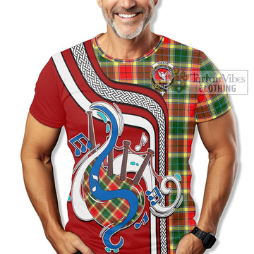 Gibson (Gibbs or Gibsone) Tartan T-Shirt with Epic Bagpipe Style